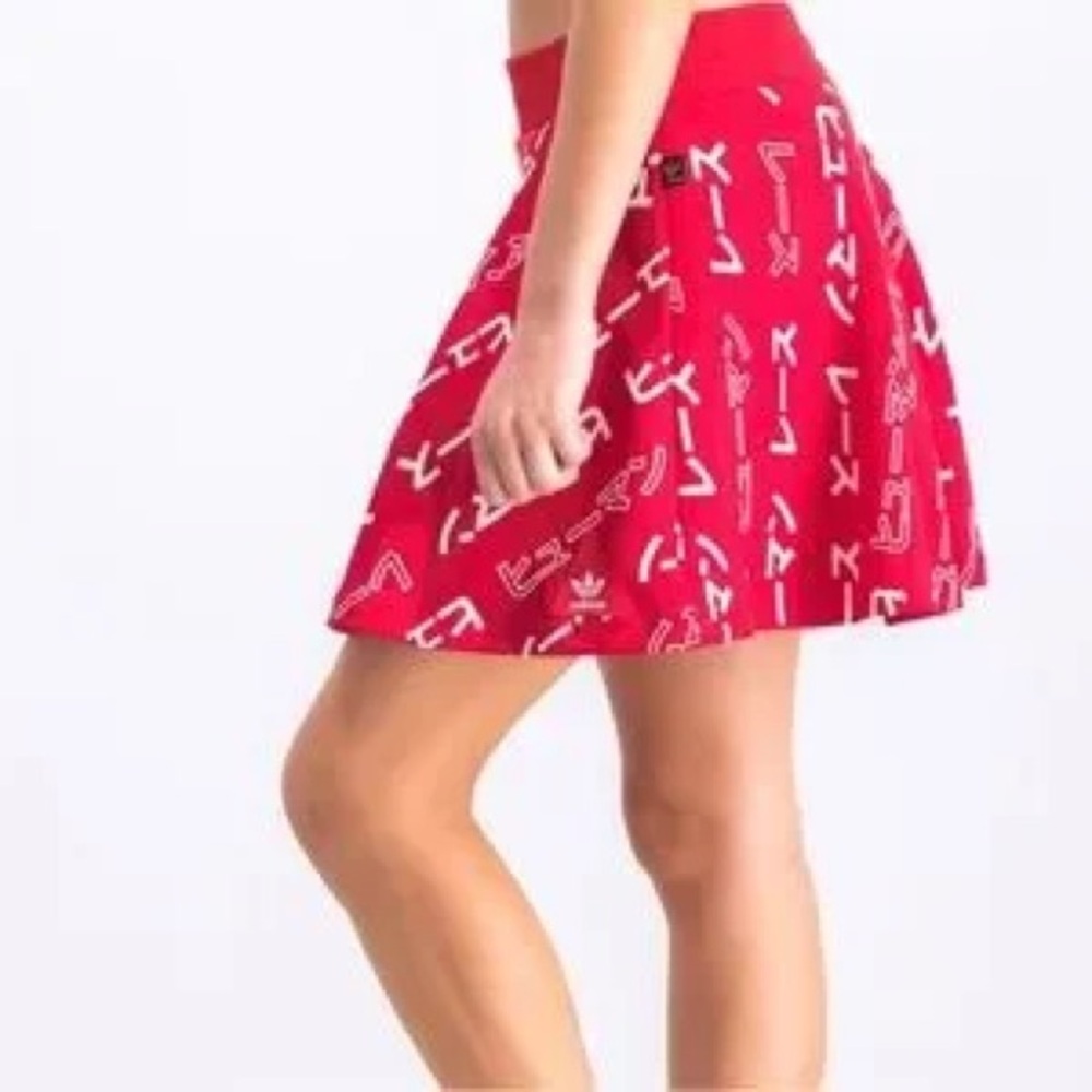 NWT Adidas Originals Pharrell Williams Women's Red Skirt Large